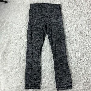 Lululemon Align Crop *21" Twillines Ice Grey Black
